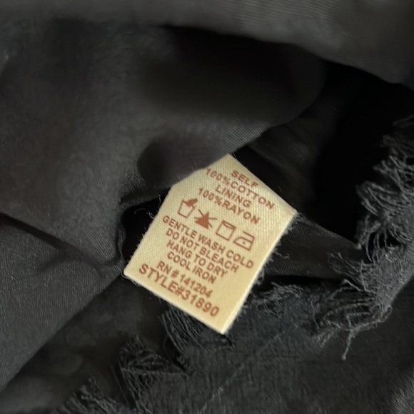 Hem & Thread Black Faux Wrap Skirt Black Fringe Hem Detail Sz S- NWT - Picture 8 of 9